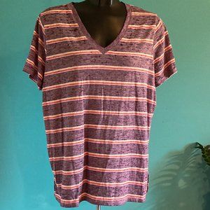 Mudd Burnout Roadtrip Striped T-shirt